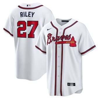 mens nike austin riley white atlanta braves home replica pla